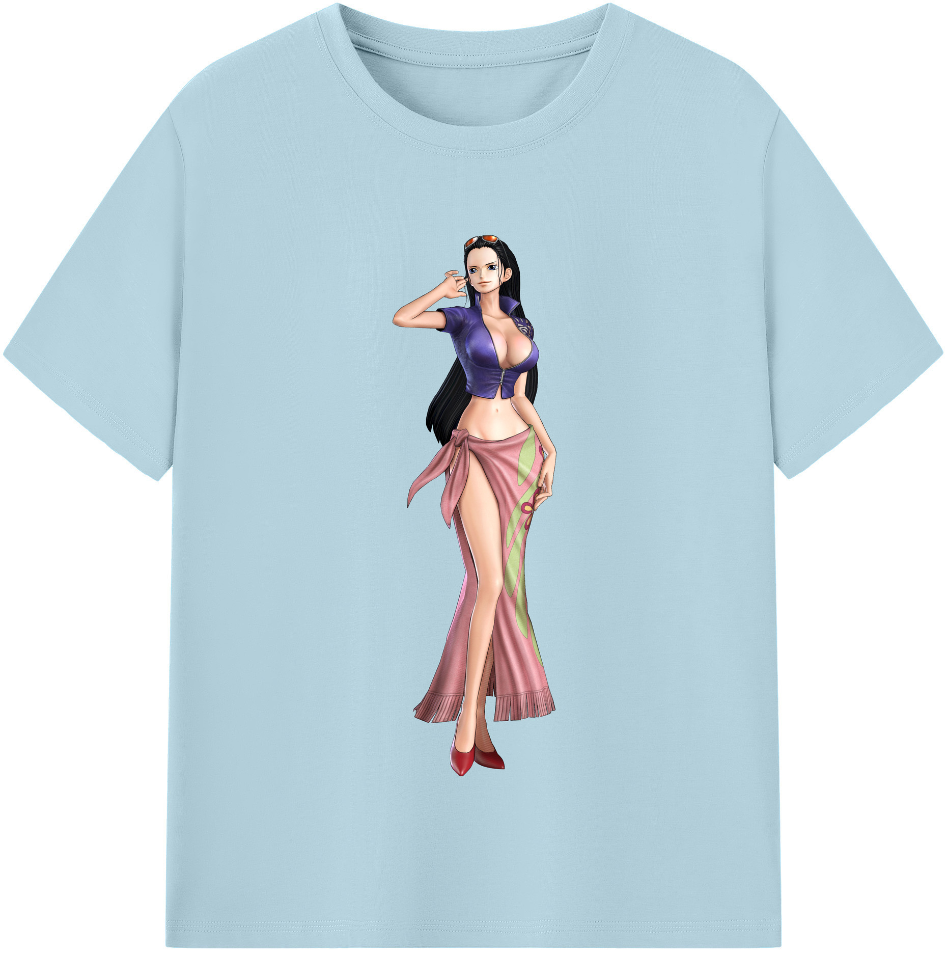ワンピース ニコ・ロビン ONE PIECE Nico Robin 綿100％半袖Tシャツ（フロントプリント）